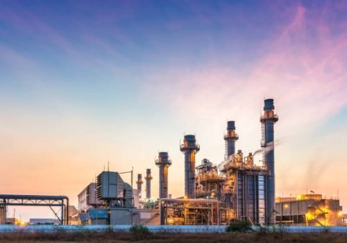 Power plant for Industrial Estate at twilight